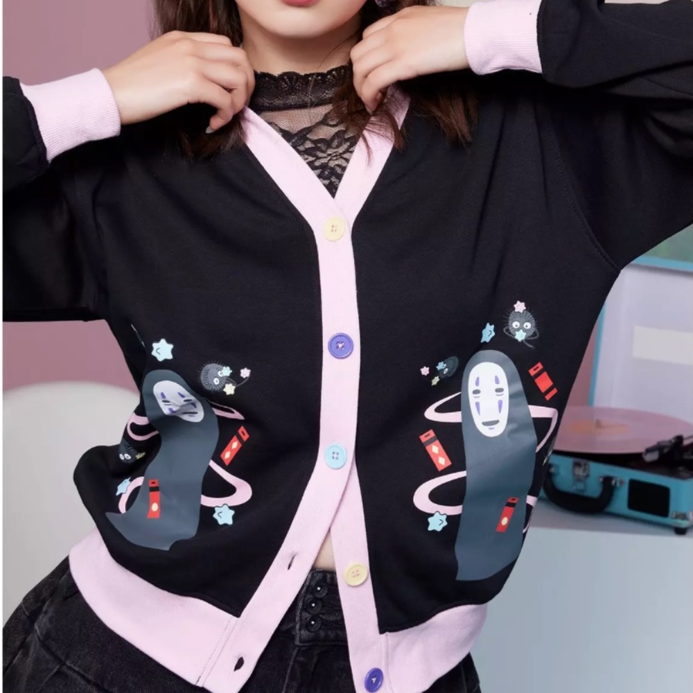 Her Universe Studio Ghibli Spirited Away No Face Bathhouse Cardigan Plus Size XL